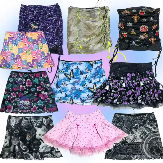 Hot Item Bargain Authentic Foreign Brand Sample Clothing m Shibuya Punk Goth Y2K Hot Girl Sexy Skirt