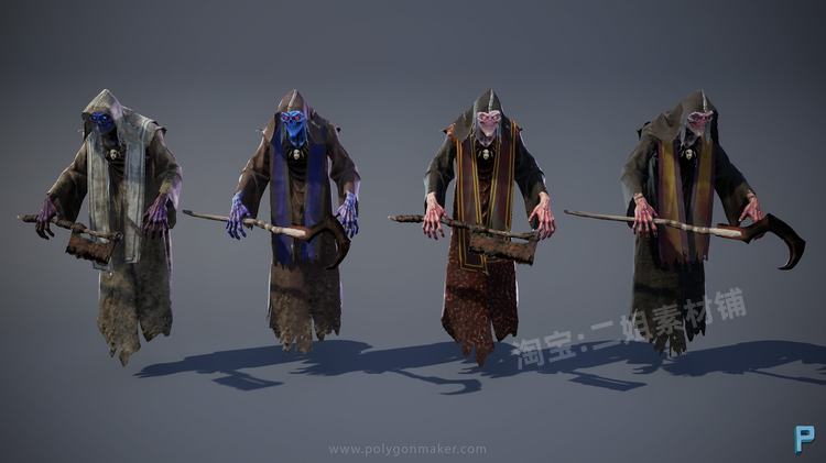 图片[4]-Monsters Wraith怪物幽灵动画角色UE5虚幻5.0魔幻游戏NPC死神怪物-cg男孩
