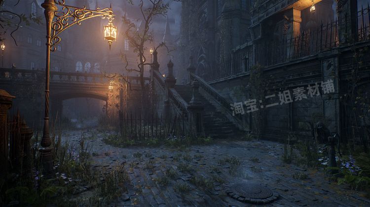图片[3]-Gothic Horror Environment哥特恐怖环境UE5.1完整项目模块化资产-cg男孩