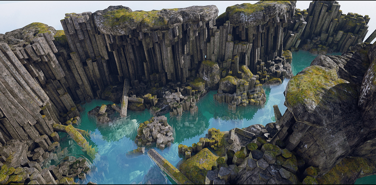 图片[19]-Basalt Columns and Rocks 21 Types AssetKit PBR岩柱UE5虚幻5.1-cg男孩
