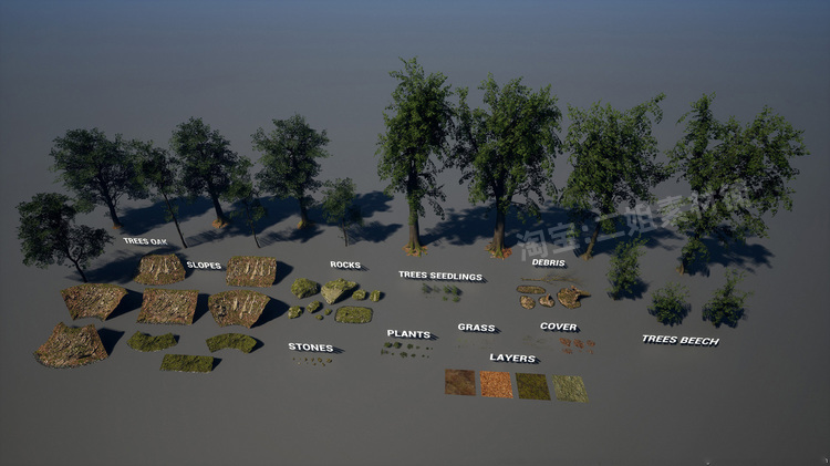图片[19]-Japanese Forest Grave日本森林坟墓神社植物道具UE5.1游戏资产-cg男孩