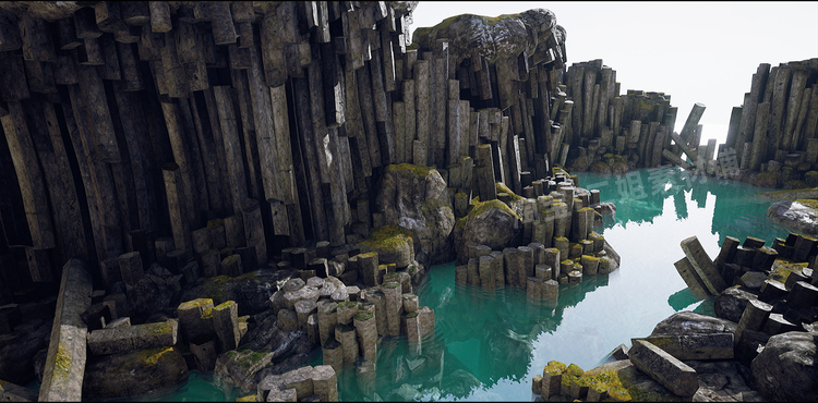 图片[2]-Basalt Columns and Rocks 21 Types AssetKit PBR岩柱UE5虚幻5.1-cg男孩