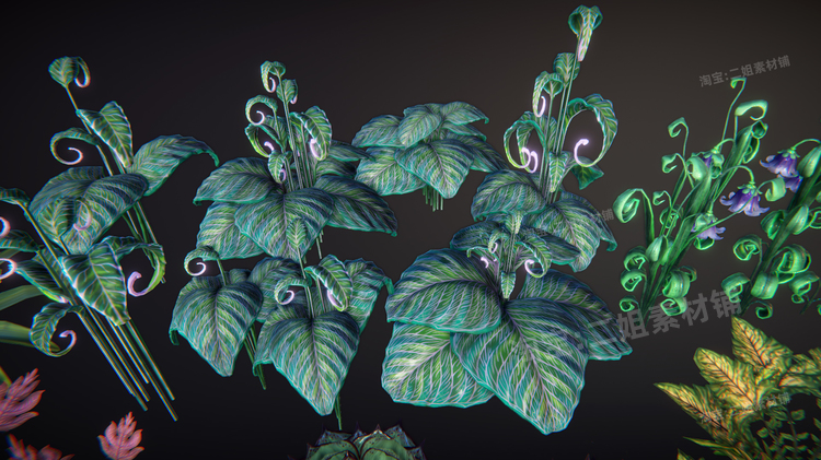 图片[8]-Fantasy plant奇幻幻想植物花朵绿色植被游戏资产道具UE4虚幻引擎-cg男孩