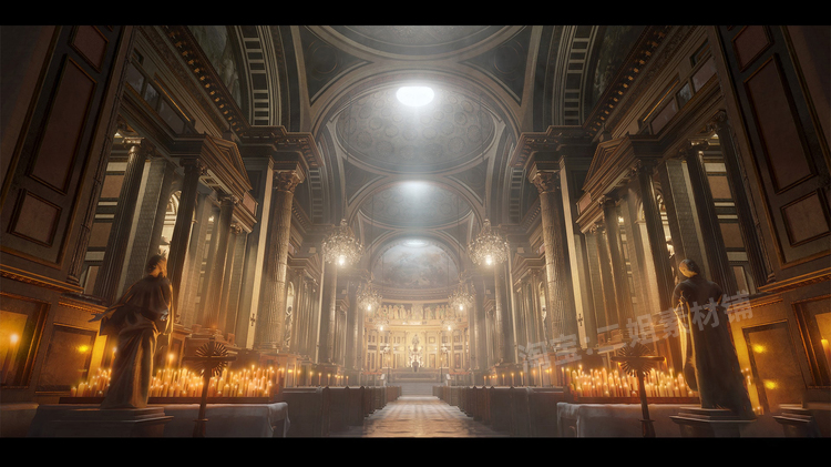图片[6]-Church Cathedral Interior Environment大教堂内部环境UE4建筑-cg男孩