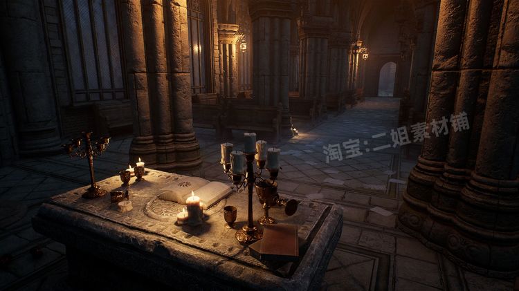 图片[8]-Gothic Horror Environment哥特恐怖环境UE5.1完整项目模块化资产-cg男孩
