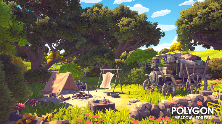 图片[23]-POLYGON Nature Biomes Season One自然生物群落UE4虚幻5卡通资产-cg男孩