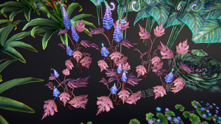 图片[9]-Fantasy plant奇幻幻想植物花朵绿色植被游戏资产道具UE4虚幻引擎-cg男孩