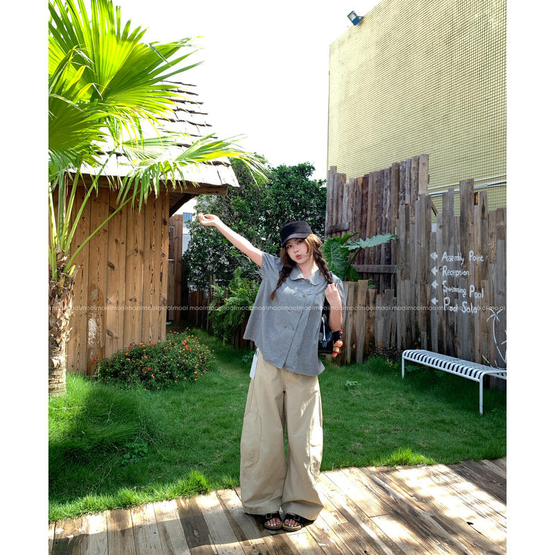 See You Soon, Cheers' Hong Kong Island Stroll' Slim-Fit Scimitar Pants for Women, Summer Loose Workwear Pants, Straight-Leg Casual Wide-Leg Pants See You Soon, Cheers' Hong Kong Island Stroll' Slim-Fit Scimitar Pants for Women, Summer Loose Workwear Pants, Straight-Leg Casual Wide-Leg Pants