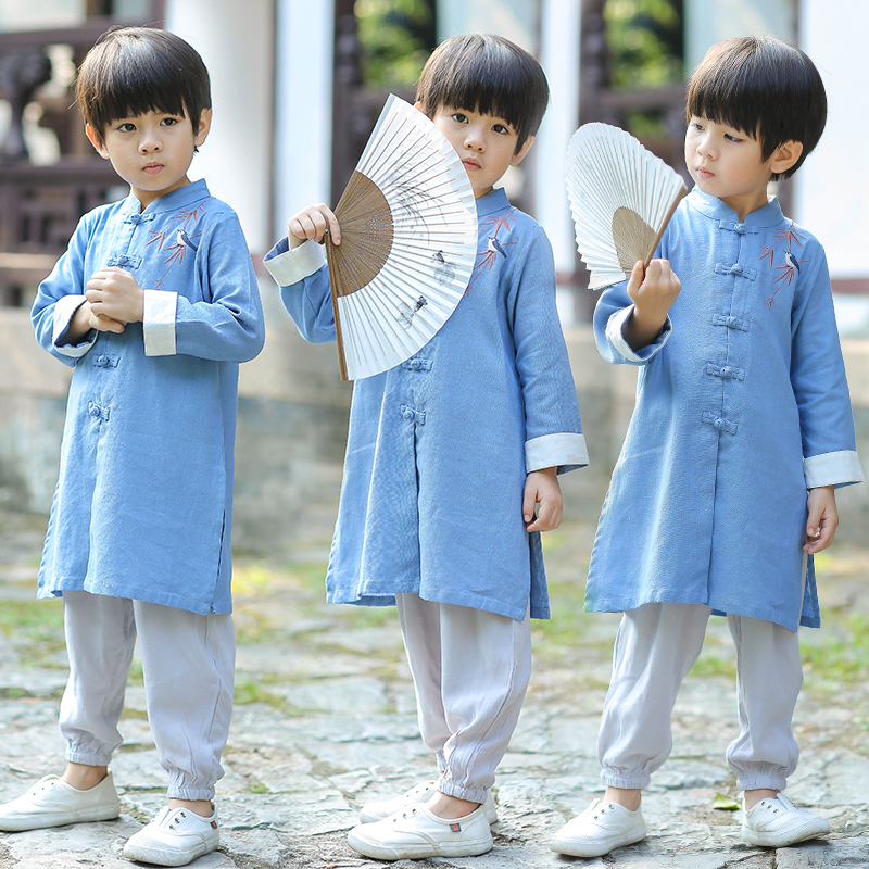 Boys Tang Suit for Kids Boy's Tang suit baby spring hanfu chinese style children's clothing children's Chinese retro costume children's national style clothing