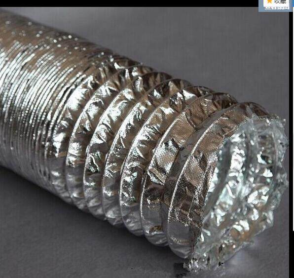 Manufacturer smoking pipe double layer aluminum foil suction pipe high temperature resistant glass fiber cloth covered with steel wire hose soldering tube