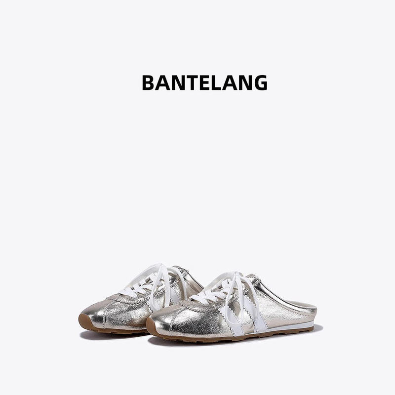 Bantelang Genuine Super Popular Closed-Toe Slippers for Women 2026 New Summer Celebrity Style Slip-On Flat Half Slippers