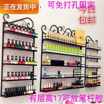 Nail art shelf wall hanging net red nail shop wall frame display simple ins Wind Nail Polish glue placement rack iron art