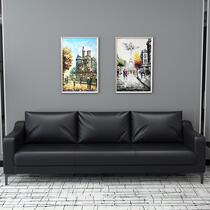 Double business suit Reception room Office furniture Reception leather sofa Office sofa Economic office meeting guests