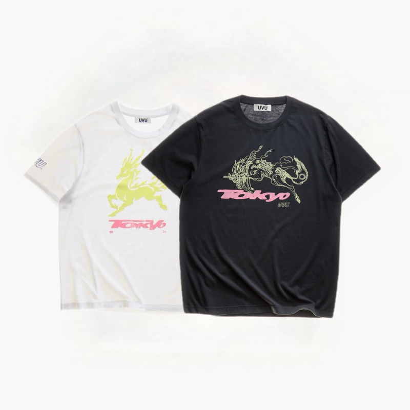 In-Stock Uvu 26Ss Tokyo Limited Edition Functional Outdoor Sports Running Hiking Mountaineering Unicorn Print Short-Sleeve T-Shirt