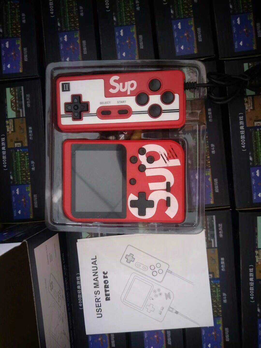 Mô hình vụ nổ sup mini fc game máy rung âm thanh palm p palm machine 300/400 trò chơi arcade xuyên biên giới - Bảng điều khiển trò chơi di động máy chơi game x9 plus