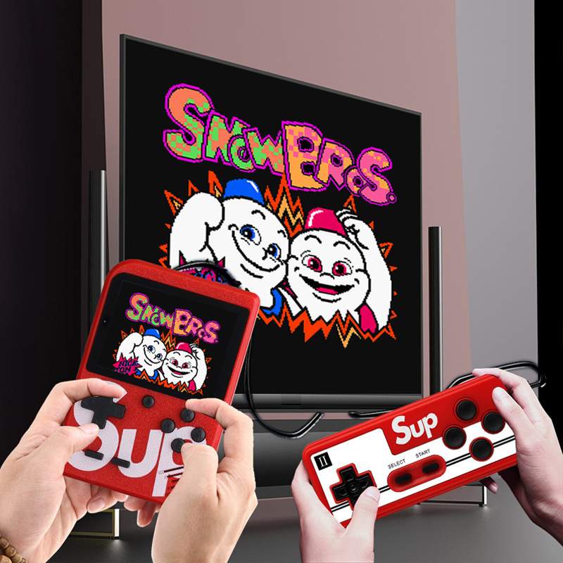 Mô hình vụ nổ sup mini fc game máy rung âm thanh palm p palm machine 300/400 trò chơi arcade xuyên biên giới - Bảng điều khiển trò chơi di động máy chơi game x9 plus