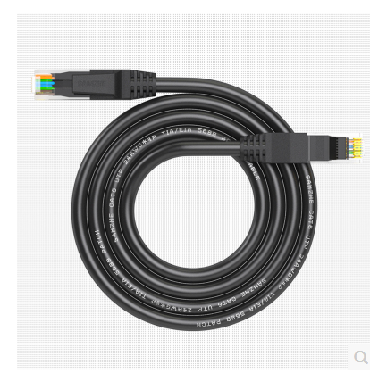 Mountain Zee TZB-6010 Six Class CAT6 1000000000000000 8 Core Double Twisted Internet Jumper Black 1 m