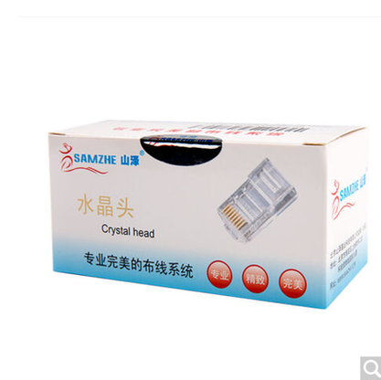 Engineering grade Shanze SJ-6100 Class 6 network crystal head Class 6 RJ45 network crystal head 100