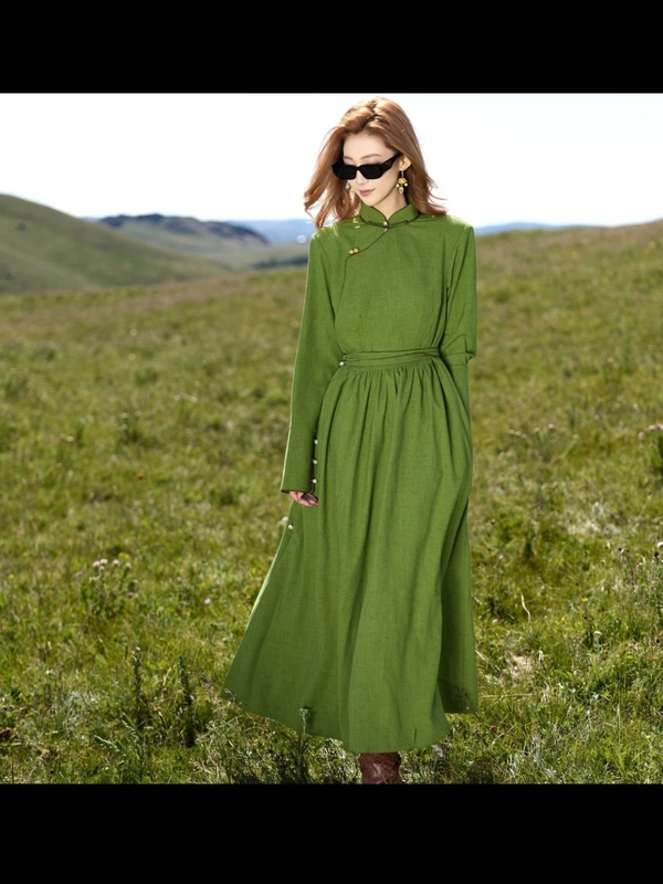 Ethnic Style Long Robe Dress