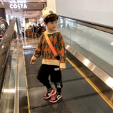 Демисезонная летняя одежда, пуховик, детский зимний трикотажный бархатный свитер, 2020, в западном стиле