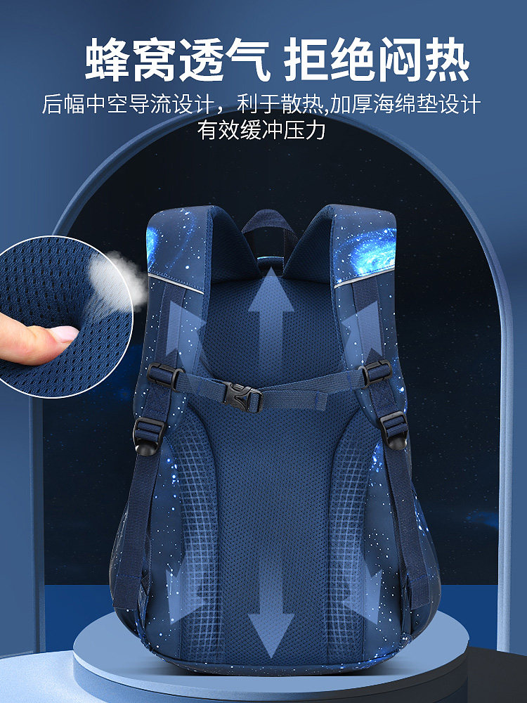 Children's Schoolbags for Boys from Grades One to Three to Six, Primary School Boys, 2025 New Style, Burden-Reducing Spine-Protecting Backpack