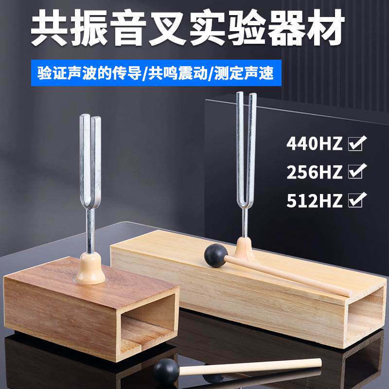 初中物理声学实验套装440hz共振音叉一对乒乓球256hz教学音叉比较