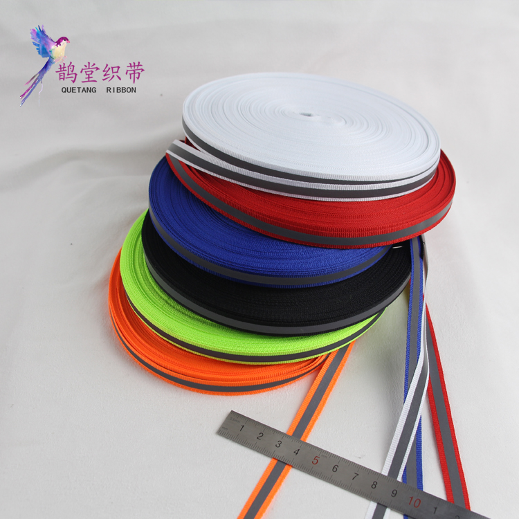 1cm To 3cm Clothing Reflective Strips Fabric With Nighttime Students Warning Reflective Webbing Material Work Taking