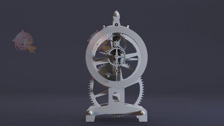 图片[6]-C4D白膜蒸汽朋克机械金属max时钟高细节3d模型blender建模obj素材-cg男孩