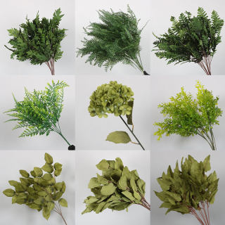 Wedding simulation flower forest green leaves internet celebrity fake flowers with leaves hotel floral decoration flower arrangement ceiling new style