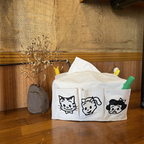 Original field OSAMU GOODS Tissue Canvas Containing capacity Large to put two packets of paper towels