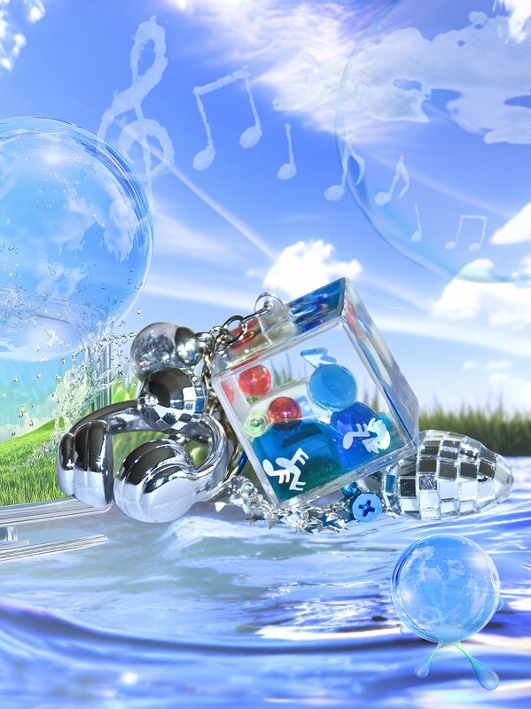 Back to the 2000S* Creative Frutigeraero Computer Retro Dream Core Design Niche Keychain Pendant