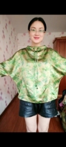 Silk fragrant cloud yarn 55 Mumi heavy satin top pullover ￥990