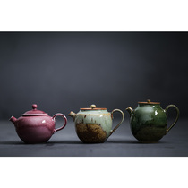Pure Artisanal Teapot teapot Jingdezhen Ceramic Gongfu Tea Tea Pot Tea Pot Natural Kilo Changing Pottery Pot Retro Chinese Small Teapot