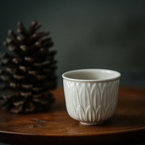 Grass wood ash tea cup Masters cup Jingdezhen Ceramic Tea Tea Cup 120ml