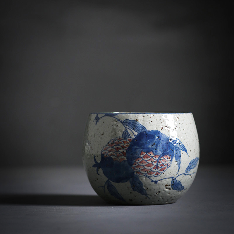 Hand Painted Coarse Pottery Tea Wash Pure Artisanal Tea Pelvis Water Wash Tea Cup Wash Water Spittoon Pen Wash Fu Tea Accessories Large Number