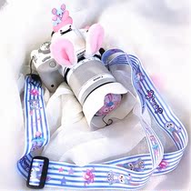 Sony micro SLR Canon EOSM50 200D shoulder strap cartoon hot shoe cover oblique cross neck camera strap