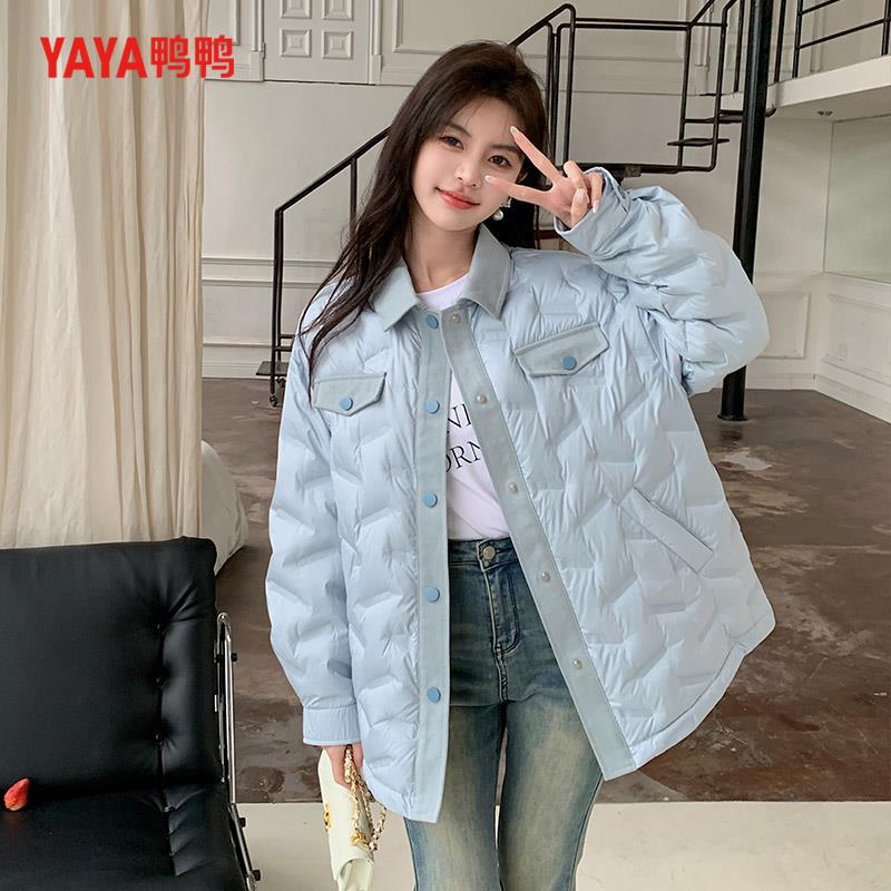 Duck Duck Blue down Jacket for Women, Short Style, 2025 New Fashion, Casual, Versatile, Outdoor Sports, Warm down Coat