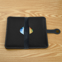 General Brief business Two double mobile phone bag Double two-in-one cow leather collection bag hand with cross multiple deities