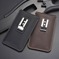 Suitable for Huawei mate30 Pro genuine leather bag mobile phone waist-hanging strap jacket male vertical waist hanging bag ultra-thin