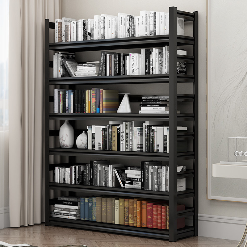 Home Iron Art Bookshelves Floor Black Shelving Children Racks shelves Library Living room bookcase bookcase shelves