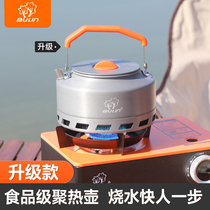 Bulin upgraded polythermal kettle outdoor kettle energy-saving portable tea kettle camping coffee kettle camping tea kettle