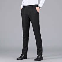 2021 trousers mens business dress thick autumn winter slim solid color straight mens stretch trousers casual pants