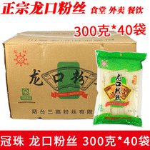 Whole box 40 bags Zhengzong Shandong Longkou instant food fan 300g Catering hot pot big row Stalls Barbecue commercial