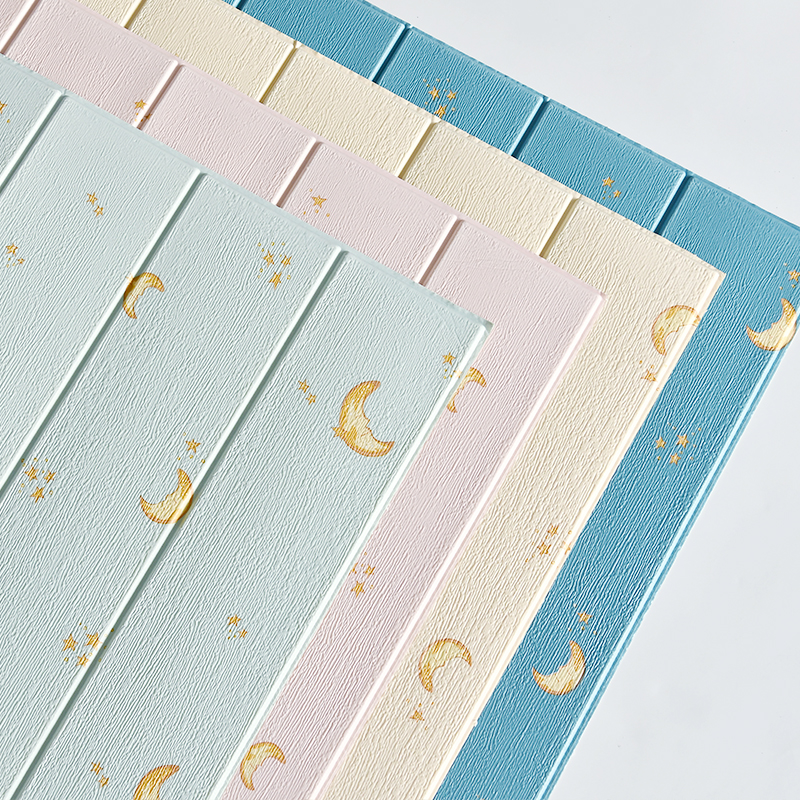 Wall Universal Anti-Warped Edge Wallpaper Waterproof Paper Wallpaper Bedroom Girl Ins Decorative Pink Purple