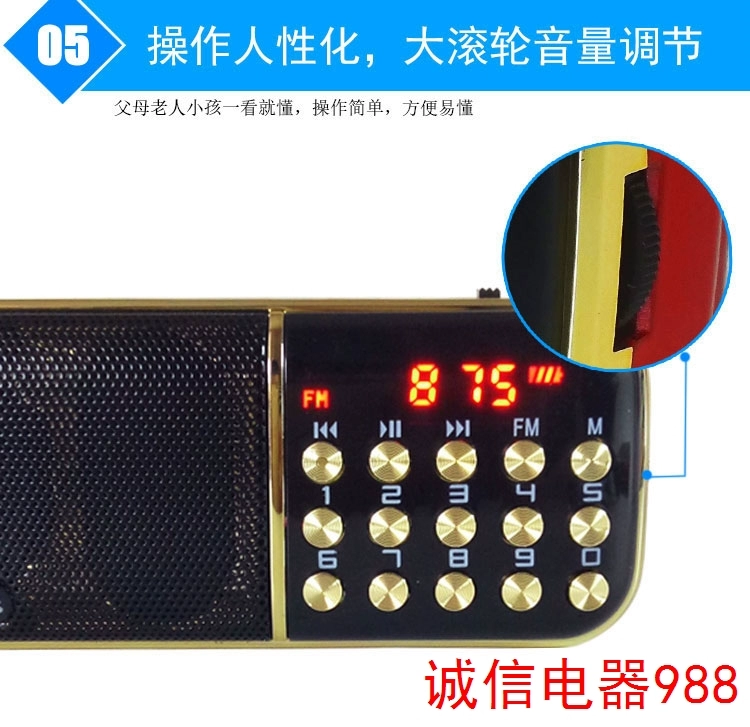 Kim Jung B851 radio dual pin dual card túi xách tay đa chức năng Máy nghe nhạc thẻ Walkman - Máy nghe nhạc mp3