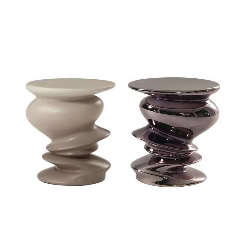 Modern designer Rochburg spiral shaped coffee table living room sofa side table Donald duck round low stool coffee table