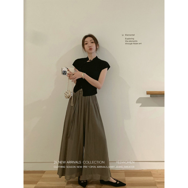 YC Xiaoyi ປັບແຕ່ງແລະເລືອກ buckle ແບບແຫ່ງຊາດເຫມາະສົມກັບ tops knitted ແລະ skirts pants