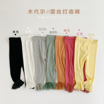 Cookie home baby clothes 2019 new Wooddale girls elastic tight leggings trousers children lace pants