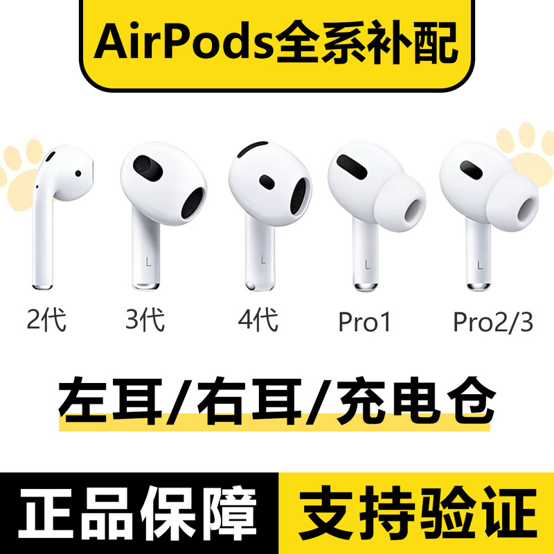 Apple/Apple AirPods Pro Single Earphone Replacement for Left or Right Ear, Compatible with 1St, 2Nd, 3Rd, and 4Th Generation Charging Cases Apple/Apple AirPods Pro Single Earphone Replacement for Left or Right Ear, Compatible with 1St, 2Nd, 3Rd, and 4Th Generation Charging Cases