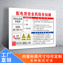 Safety risk point notice board power distribution room beware of mechanical injury workshop air compressor limited space injection molding machine forklift punching and milling drilling machine warehouse driving post warning sign Hazard Source Identification card